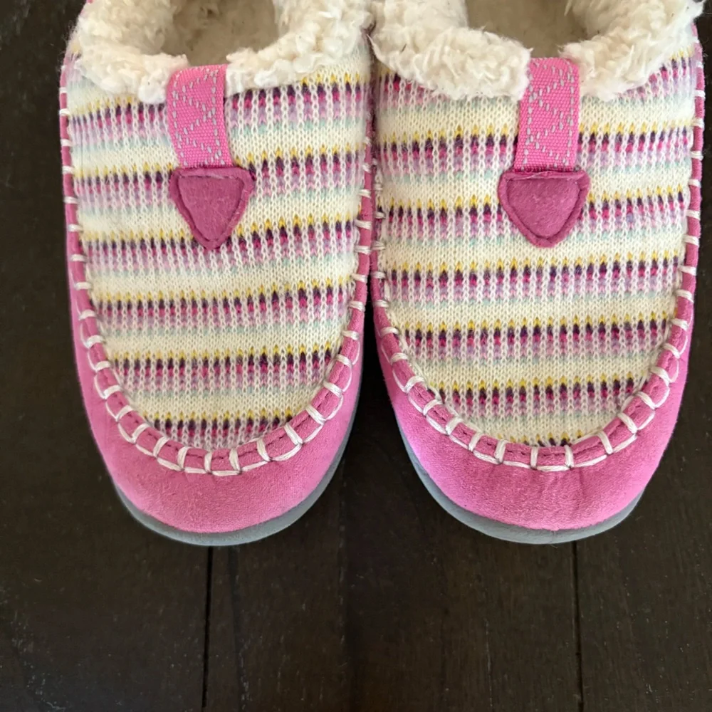 Northsude Avery Slipper Shoes Faux Fur Lined Cozy‎ Warm Size Girl’s 13 Knit
